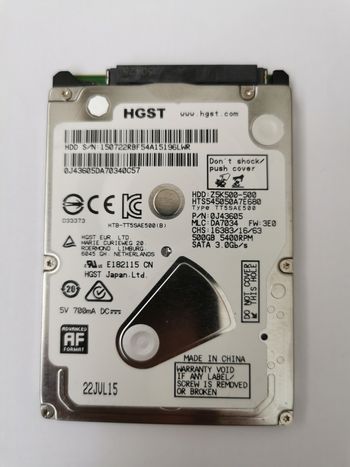 HDD HGST Z5K500-500 500GB 2.5"