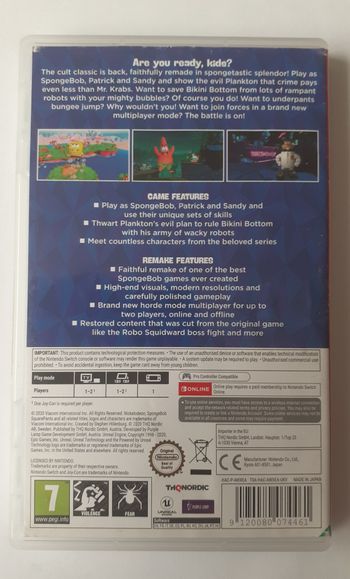 SpongeBob SquarePants: Battle for Bikini Bottom - Rehydrated Nintendo Switch