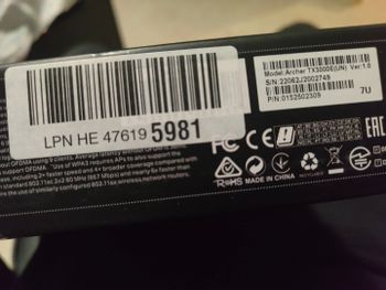 TP-Link Archer TX3000E PCIe x1 802.11a/b/g/n/ac/ax Adapter for sale