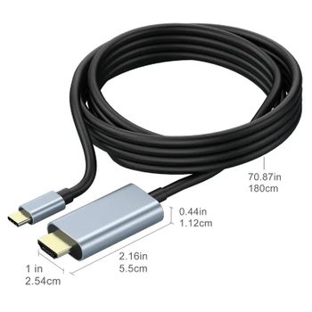 USB-C į to HDMI laidas Ilgis: 1,83 m 