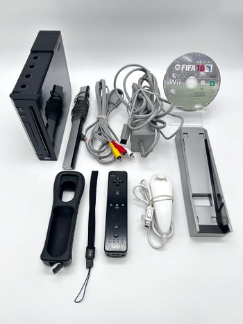 Nintendo Wii RVL-001 Žaidimų Konsolės Pilnas Juodas Rinkinys