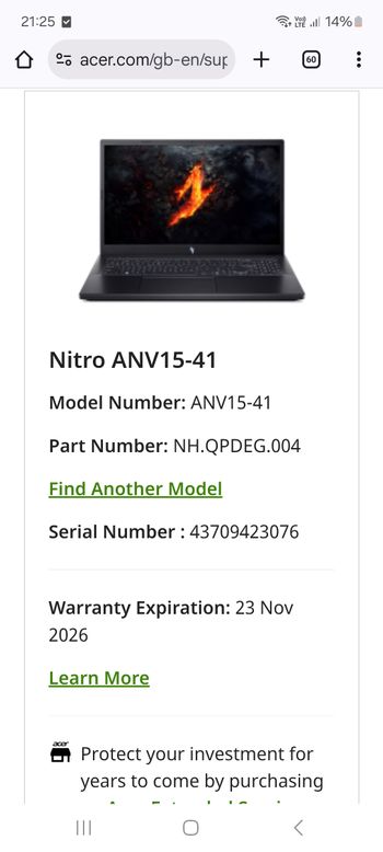 Acer nitro v15