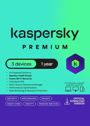 Kaspersky Premium (1 Year / 3 Devices) Key UNITED KINGDOM/IRELAND