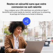 NordVPN Standard - 1 Year - 10 Devices (PC/MAC/Mobile) VPN & Cybersecurity Software Subscription Key FRANCE