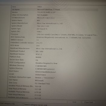 MSI Thin GF63 12VE, i5-12450H, NVIDIA GeForce RTX 4050, 144Hz. for sale