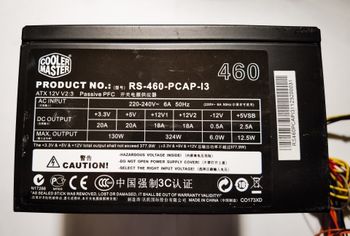 Cooler Master Elite ATX 460 W PSU-6 Pin jungtis GPU