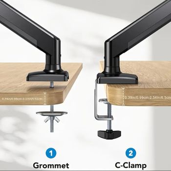 Reguliuojamas aliuminis monitoriaus laikiklis (13"–32", iki 9.98 kg) Tvirtas ir 