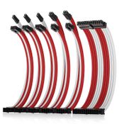 ASIAHORSE Sleeve Extension Cable raudoni/balti