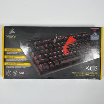 CORSAIR K63 Compact Mechanical Gaming Keyboard - Linear & Quiet - Cherry MX Red