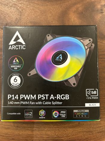 ARCTIC P14 PST 140 mm Black Single PC Case Fan