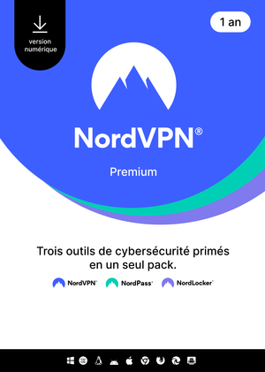 NordVPN Complete - 10 Devices - 1 Year (PC/MAC/MOBILE) VPN & Cybersecurity Software Subscription Key FRANCE
