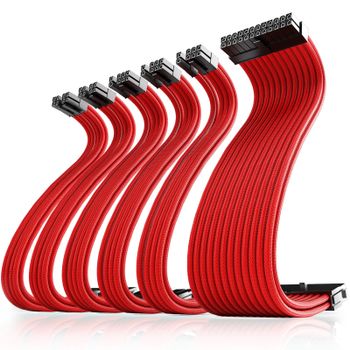 ASIAHORSE Sleeve Extension Cable Raudoni