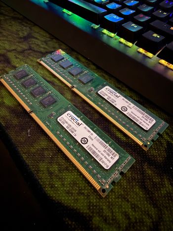 Crucial 8 GB (2 x 4 GB) DDR3-1600 Green PC RAM