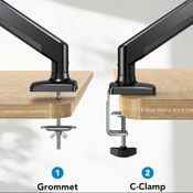 Reguliuojamas aliuminis monitoriaus laikiklis (13"–32", iki 9.98 kg) Tvirtas ir 