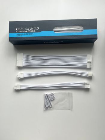 ColorfulMod NAUJI Balti PSU MAITBLOKIO LAIDAI CABLE EXTENSIONS