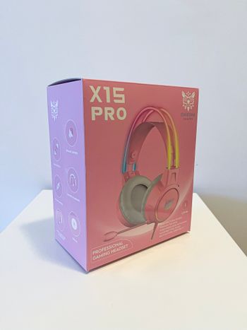  Onikuma X15 Pro Pink gaming headphones (žaidimų ausinės)