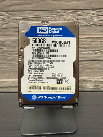 Western Digital Scorpio Blue 500 GB HDD Storage