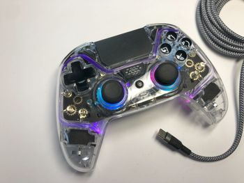 Get Deltaco Gaming GAM-169-T Transparent Wireless Controller PS4, PC, Android, iOS