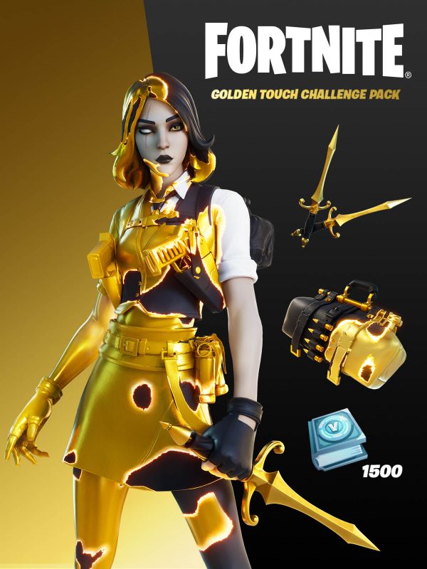 Fortnite - Golden Touch Challenge Pack + 1500 V-Bucks Challenge XBOX LIVE Key SOUTH AFRICA