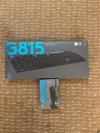 Klaviatura+pile: Logitech G815 ir G403 HERO