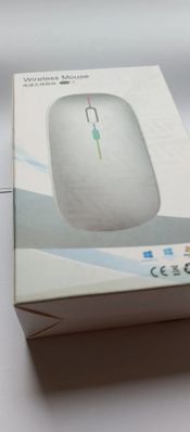 Belaidė pelytė pakraunama šviečianti juoda wireless mouse Pelė