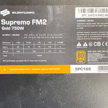Buy SILENTIUMPC SUPREMO FM2 GOLD 750W 80 Plus gold Be laidu PSU maitinimo blokas PC Power supply maitekas maitblokis