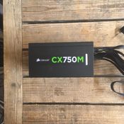 CORSAIR CX750M 750W Semi Modular GPU Pcie 2x8 CPU 1X8 ATX v2.3 PSU maitinimo blokas PC Gaming Power supply maitekas maitblokis