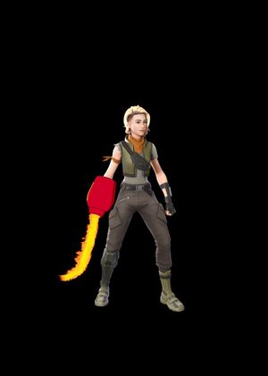 Fortnite - Buster Cannon Fire Sword Pickaxe (DLC) Epic Games Key GLOBAL