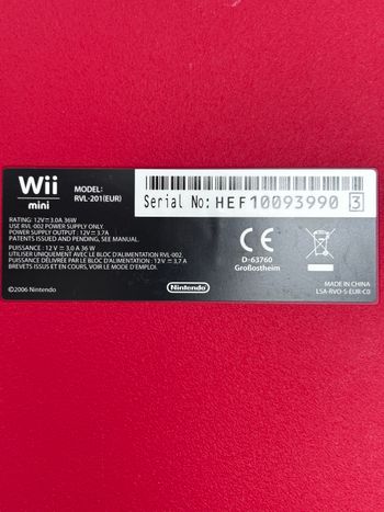 Nintendo Wii Mini RVL-201 (EUR) Žaidimų Konsolės Pilnas Rinkinys