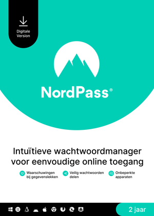 NordPass Premium, Unlimited Devices, 2-Year, Password Manager (PC/Mac/Mobile) Subscription Key NETHERLANDS
