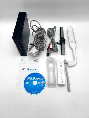 Nintendo Wii RVL-101 Žaidimų Konsolės Pilnas Juodas Rinkinys