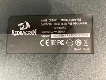 Redragon mechaninė klaviatūra red switchai
