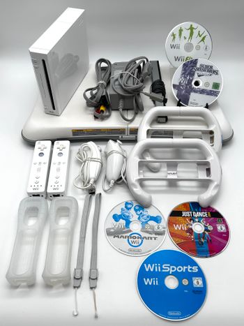 Nintendo Wii RVL-001 Žaidimų Konsolės Pilnas Baltas Rinkinys