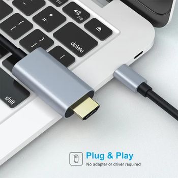 USB-C į to HDMI laidas Ilgis: 1,83 m 