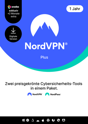 NordVPN Plus Eneba Exclusive - 10 Devices - 1 Year + 2 Extra Months (PC/MAC/MOBILE) VPN & Cybersecurity Software Subscription Key GERMANY