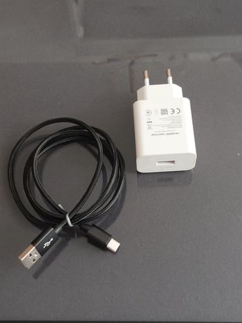 Huawei SuperCharge pakrovėjas + USB-C laidas