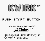 Kwirk Game Boy