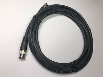 Coaxial RG59 Cable Assembly, BNC Plug to BNC Plug, 75 ohm, 16.4 ft, 5 m, Black for sale