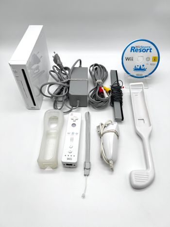 Nintendo Wii RVL-001 Žaidimų Konsolės Pilnas Baltas Rinkinys