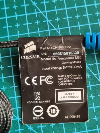 Redeem Corsair Vengeance M65 gaming / žaidimų pelė