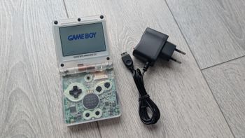 Game Boy Advance SP + IPS MOD + Clear case