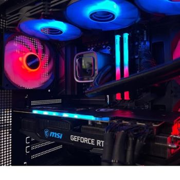 Galingas Juodas Kompiuteris su RTX 3080 Ti ir Ryzen 5 9600x