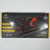 CORSAIR K63 Compact Mechanical Gaming Keyboard - Linear & Quiet - Cherry MX Red
