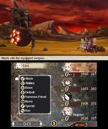 Bravely Default Nintendo 3DS