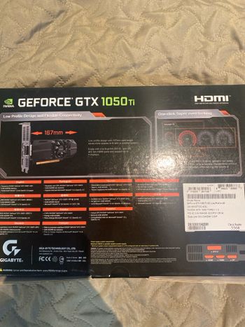 MSI GeForce GTX 1050 Ti 4 GB 1341-1455 Mhz PCIe x16 GPU