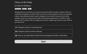 Choice of the Ninja