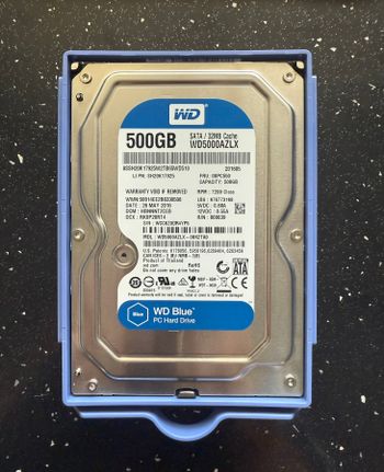 Western Digital Blue 500 GB HDD Storage