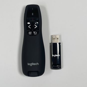 Logitech Wireless Presenter R400, PowerPoint Clicker with Laser Pointer, Wireles