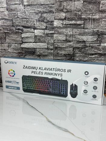 Onex žaidimų klaviatūra + pelė
