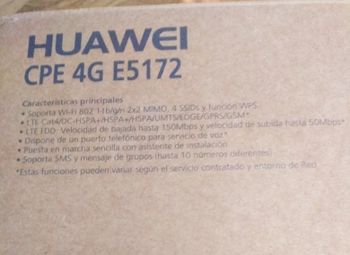 Router Huawei CPE 4G E5172 (soporta tarjeta SIM) for sale